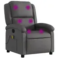 Produktbild: vidaXL Massagesessel Relaxsessel Echtleder Grau