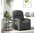 Produktbild: vidaXL Massagesessel, Massagesessel Relaxsessel Echtleder Grau