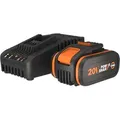 Produktbild: WORX-Akku, 20 V, 4 Ah Wa3604 Lithium-Ionen - Schwarz/Orange