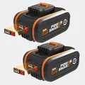 Produktbild: 2x Für WORX Mäher PowerShare Akku 20V  WA3551.1 alle für  WORX Geräte WA3553 Neu