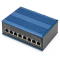 Produktbild: Digitus Professional DN-65 Industrial Gigabit Railmount Switch,  8x RJ-45, 30W PoE+