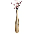 Produktbild: Edelste Deko-Bodenvase – Hohe Keramikvase für Pampasgras & Dekozweige - stabil, luxuriös, 50-90 cm höhe in Weiß, Schwarz, Grau, Silber und Gold (Gold, 50x12cm)