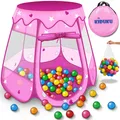 Produktbild: KIDUKU® Kinderzelt Bällebad Babyzelt Spielhaus Spielzelt +100 Bälle +Tasche Pink
