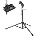 Produktbild: Tectake Fahrradmontageständer Tristan Belastbarkeit 50 kg  Klappbar Mit Schnellverschlüssen Stufenlos Höhenverstellbar und 360° Drehbar  138 x 120 x 1