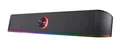 Produktbild: Trust Gaming Stereo Soundbar mit RGB Beleuchtung GXT 619 Thorne - Computer Boxen, 2.0 Lautsprecher mit RGB LED-Beleuchtung, Stromversorgung über USB, 12W, PC/Laptop, Schwarz