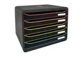 Produktbild: EXACOMPTA Organizer Schubladenbox BIG-BOX PLUS 308714D quer 5 Schubladen harlekin/schwarz