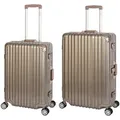 Produktbild: London | 2er Set | Trolleys 4 Rollen | Polycarbonat Hartschale | Alu-Rahmen | Reisekoffer M+L