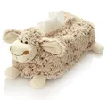 Produktbild: HDmirrorR Hansen Plüsch Schaf Kosmetiktücherbox 25 cm braun Kinder Kind Baby Lamm Lämmchen kuschelweich