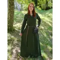 Produktbild: Vehi Mercatus Burgfräulein-Kostüm Mittelalter Kleid langarm Grün, mit Borte 