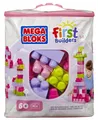 Produktbild: Mattel Mega Bloks DCH54 First Builders Bausteinebeutel Medium 60 Teile pink NEU-