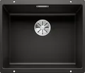 Produktbild: Blanco Subline 500-U Silgranit Schwarz O.Afb. Ablaufgarnitur m. Raumsp., 3 ½'' InFino-Korbventil