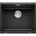Produktbild: BLANCO SUBLINE 500-U | Granitspüle aus SILGRANIT schwarz | Einbauart: Unterbau | für 60 cm breite Unterschränke | Ein Ausschnitt und nur einmal montiert | [53x46x20,2 cm]