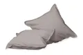Produktbild: 2 Stück Hahn Renforce Kissenbezüge 40x40cm stonewashed kitt steingrau 123061-722