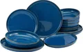 Produktbild: CreaTable Tafelservice Geschirr-Set Atlantico (12-tlg), 4 Personen, Steinzeug, Service, mit Kobalt-Blau-Reaktivglasur, 12 Teile, für 4 Personen