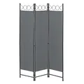 Produktbild: Raumteiler Saragossa 3-teilig 120x171 cm Paravent Trennwand 3-TLG. Sichtschutz Stellwand Spanische Wand Dunkelgrau