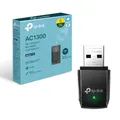 Produktbild: TP-Link Archer T3U AC1300 USB WLAN Stick Adapter (bis zu 867 Mbit/s auf 5GHz und 400 Mbit/s auf 2,4GHz, USB 3.0, MU MIMO, Kompatibel mit Windows 11/10/8.1/8/7/XP, Mac OS 10.15 und früher