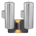 Produktbild: SSC-LUXon 2 Stück TIRA Aussenlampe Edelstahl Up and Down Leuchte - Hauswand Wandlampe Wandleuchte Aussen IP44 Fassung für 2x GU10