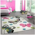 Produktbild: Carpetia Kinderteppich Farbenfroher Schmetterling-Teppich für Kinderzimmer in creme, rechteckig, Höhe: 13 mm blau|grau|grün rechteckig | 120 cm x 170 cm x 13 mm