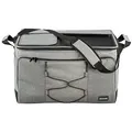 Produktbild: bomoe 52 Liter XXL Kühltasche faltbar - Outdoor Kühlbox 16h Kühlfunktion mit Trageriemen, wasserdichte Picknicktasche Thermotasche mit Abstellfläche, Isoliertasche Grau - IceBreezer KT53