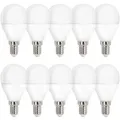 Produktbild: 10 x LED Leuchtmittel Tropfen 8W = 50W E14 matt Kugel 160° neutralweiß 4000K