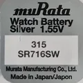 Produktbild: Murata 315 SR716SW SR67 D315 SP315 V315 614 S28 Knopfzelle Batterie ÖZENSAAT