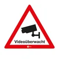 Produktbild: Aufkleber Videoüberwacht I innenklebend I 10 cm I für Fenster I Achtung Dieses Objekt Wird per Video überwacht I Videoüberwachung I Abschreckung I hin295