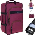Produktbild: Rucksack Handgepäck Reise Elephant Travel Fly Laptop Tasche Schultergurt 42 Liter IATA Reiserucksack Flugzeug Gepäck Reisetasche 13029 Rot Bordeaux