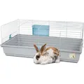 Produktbild: Kaninchenkäfig 100 Hasen Zubehör Nagerkäfig Zwergkaninchen Käfig Meerschweinchen Käfig XL Kaninchen Käfig Indoor Meerschweinchen Zubehör - Grau