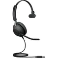 Produktbild: Jabra Evolve2 40 SE, Einseitiges Headset, Kabelgebunden USB-A-Anschluss, 3 Mikrofone, Geräuschisolierendes Design, MS Teams zertifiziert