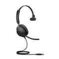 Produktbild: Jabra Evolve2 40 SE - Kabelgebundenes Mono-Headset mit Geräuschunterdrückung und 3-Mikrofon-Technologie - USB-A-Kabel - für MS Teams zertifiziert, auch mit anderen Plattformen kompatibel - Schwarz
