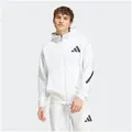 Produktbild: adidas Sportswear Kapuzensweatshirt NEW ADIDAS Z.N.E. ZIP-HOODIE für sportliche Aktivitäten, aus Polyester und Baumwolle weiß XXL (60/62)