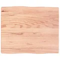 Produktbild: vidaXL Tischplatte, Holzplatte für Tisch Esstisch Couchtisch, Massivholzplatte Handgefertigt mit Baumkante, Ersatztischplatte, Hellbraun 60x50x(2-4) cm Massivholz Behandelt