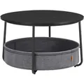 Produktbild: Vasagle Couchtisch mit Stoff-Korb Ø 75 cm x 45 cm Schwarz-Grau