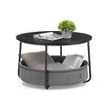 Produktbild: VASAGLE Couchtisch mit Korb aus Stoff tintenschwarz-schiefergrau B34LCT244B56