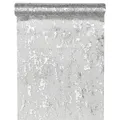 Produktbild: (2,59 €/m) Tischläufer Fantasie 28 cm x 5 m Silber metallic Weihnachten Hochzeit