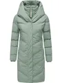Produktbild: Ragwear Damen Langer Wintermantel warmer Steppmantel mit hohem Kragen und Kapuze Natalka Soft YOUMODO Dusty Green Gr. M