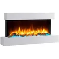 Produktbild: Elektrokamin Balderia Ignis, Weiß, Metall, Holzwerkstoff, 110x57x25 cm, Fernbedienung, Flammeneffekt separat schaltbar, Überhitzungsschutz, Thermostat, Dimmer, Freizeit, Heizen & Kühlen, Elektrokamine