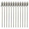 Produktbild: Harbour Housewares Metall-Gartenfackeln - Fass - 12 Stück - 146 cm, silberne Gartenfackeln, Beleuchtung, moderne Außenbeleuchtung, Paraffinöllampe, Kerzenflammenlaterne für Partys, Veranstaltungen