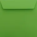 Produktbild: 100 Quadratisch Briefumschläge 18 x 18 cm 180 x 180 mm Gras Grün Verschluss: Kuverts mit Haftstreifen Grammatur: 120 g/m²