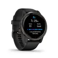 Produktbild: Garmin Venu 2 – GPS-Fitness-Smartwatch mit ultrascharfem 1,3“ AMOLED-Touchdisplay, umfassenden Fitness, über 25 vorinstallierte Sportarten, Music Pay