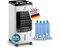Produktbild: monzana Turmventilator, Luftkühler 4in1 mobil 60W 330m³/h Oszillation 3,5L inkl. 4 Kühlakkus