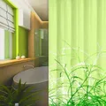 Produktbild: LiKeKa® Duschvorhang, Textile Vorhänge für Badewanne und Dusche im Badezimmer, Badvorhang Anti-Schimmel und Wasserdicht aus 100% Polyester, Waschbar, Inklusive Duschvorhangringe (Green, 120x200)