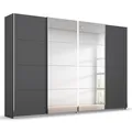 Produktbild: Schwebetürenschrank - grau metallic - 2 Spiegeltüren - 271x211 cm Kleiderschrank