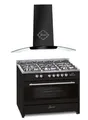 Produktbild: Gurari GCH 911 BL Gas Elektro Standherd 121L  Dunstabzugshaube 90cm GCH 465 BL 9