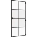 Produktbild: vidaXL Innentür Schlank Schwarz 93x201,5 cm Hartglas und Aluminium 155128
