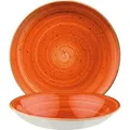 Produktbild: 6x Bonna Aura Terracotta Gourmet Teller rund 20cm 50cl 4cm tief Orange Creme Porzellan ATCGRM20CK Suppenteller Pasta Speise Geschirr