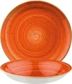 Produktbild: Bonna 6x Aura Terracotta Gourmet Teller rund 20cm 50cl 4cm tief Orange Creme Porzellan ATCGRM20CK Suppenteller Pastateller Speiseteller Geschirr
