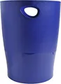 Produktbild: Exacompta 453104D ECOBIN Papierkorb 15 Liter mit Griffen. Eleganter und robuster Papierkorb und Mülleimer im modernen Design nachtblau Blauer Engel