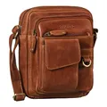 Produktbild: STILORD 'Ryan' Crossbody Tasche Herren Leder Kleine Herrentasche zum Umhängen Vintage Ledertasche 9,7 Zoll iPad Tasche Messenger Bag Umhängetasche Echtleder, Farbe:maraska - braun