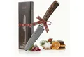 Produktbild: Wakoli Santokumesser EDIB Damast Kleines Santoku I Küchenmesser Kochmesser I12cm Klinge, VG10 Kern, 67 Lagen Damaststahl, Pakkaholzgriff, inkl. Geschenkbox